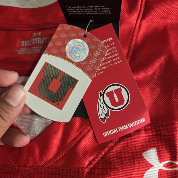 Utah Utes SINGER #3 Under Armour Replica Football Player Jersey NWT Mens XXL 2XL - Picture 11 of 11